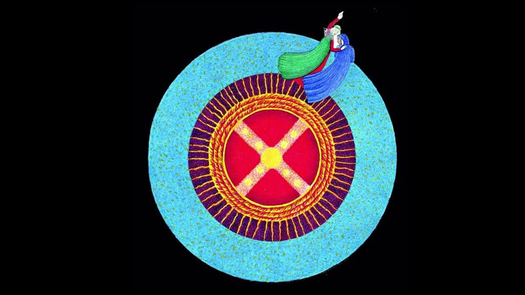 Paradiso, canto XVII , Dante and Beatrice leaving Mars, by Monika Beisner