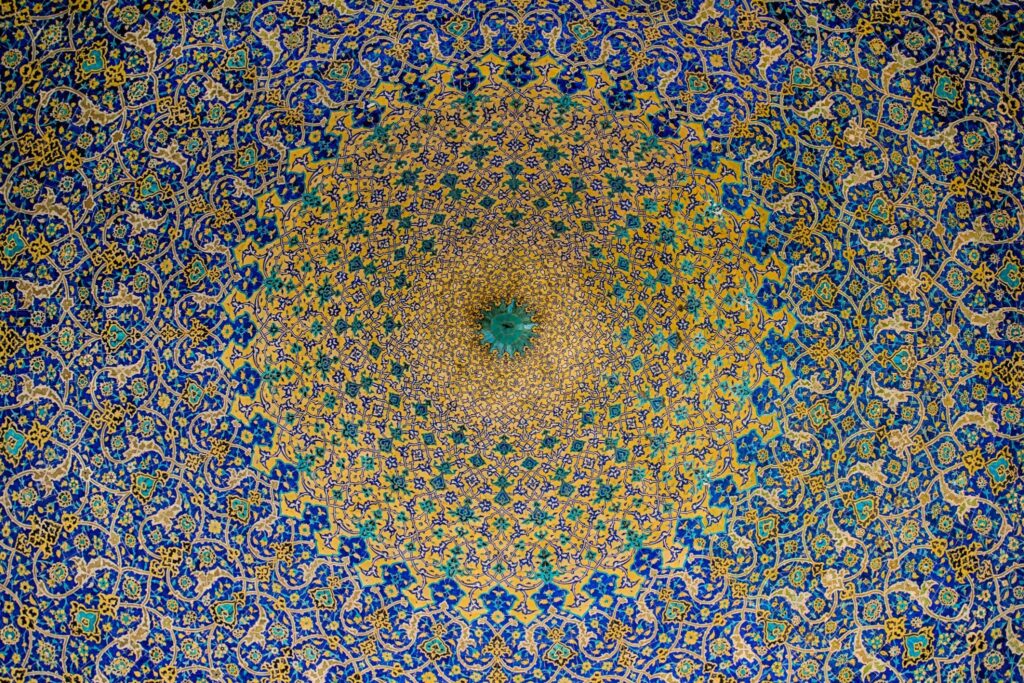 Isfahan mosque ceiling