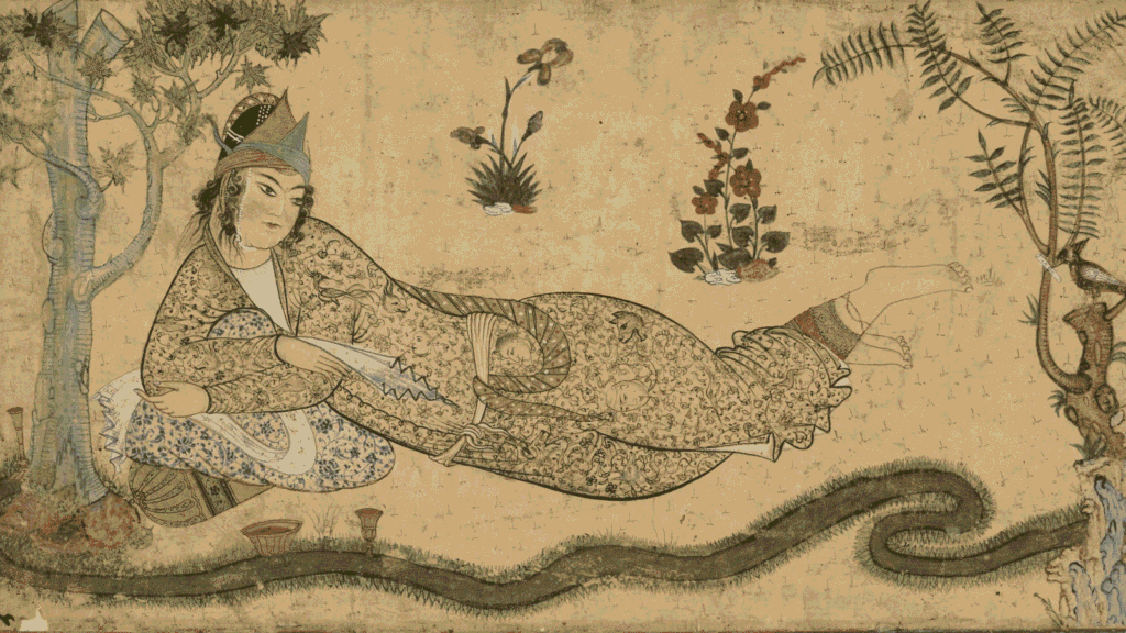 Persian miniature painting, queen, Queen Bilqis